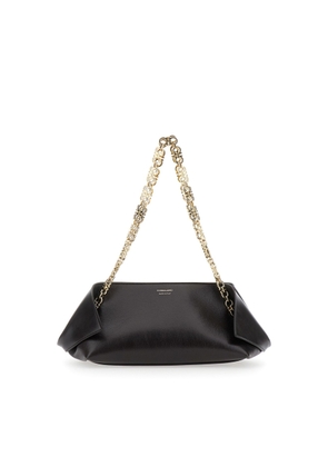 Ferragamo Brown Shoulder Bag With Logo Strap And Logo Lettering On The Front In Leather