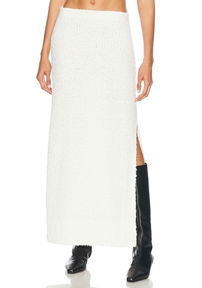 LPA Evan Maxi Knit Skirt in Winter White - White. Size XL (also in ).
