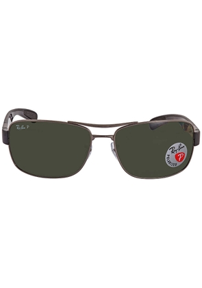 Ray Ban Polarized Green Classic G-15 Square Mens Sunglasses RB3522 004/9A 64