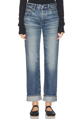 Moussy Vintage Aquebogue Straight Jeans in Blue - Blue. Size 27 (also in 28).