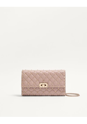 Valentino Garavani Rockstud Spike Nappa Leather Crossbody Clutch Bag Woman POUDRE UNI