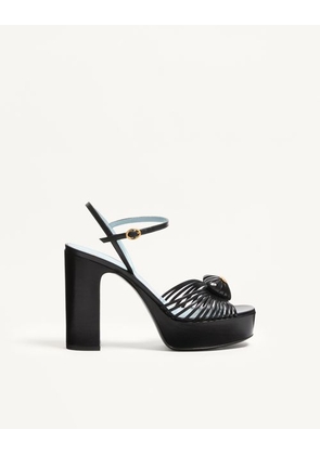 Valentino Garavani Sandal Royal Platform Sandal In Kidskin 115Mm Woman BLACK 35