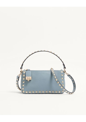 Valentino Garavani Small Rockstud Grainy Calfskin Crossbody Bag Woman STONE UNI