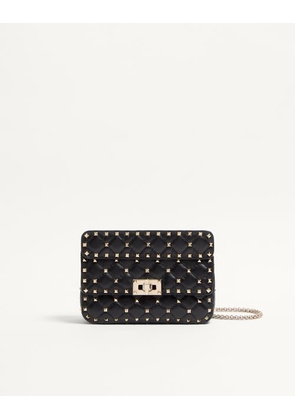 Valentino Garavani Small Nappa Rockstud Spike Bag Woman BLACK UNI
