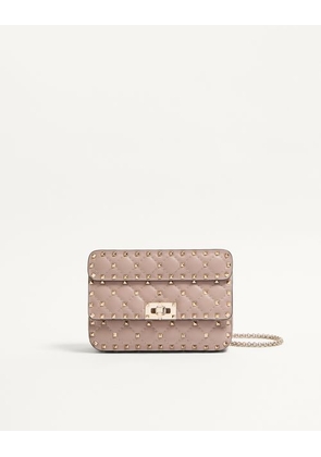 Valentino Garavani Small Nappa Rockstud Spike Bag Woman POUDRE UNI