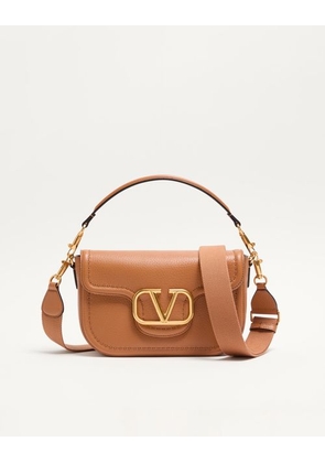 Valentino Garavani Valentino Garavani Alltime Grainy Calfskin Shoulder Bag Woman ALMOND UNI