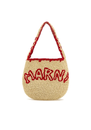 Marni Raffia Small Nassa Shoulder Bag