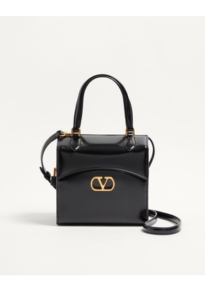 Valentino Garavani Valentino Garavani Vain-Case Bowling Bag In Shiny Calfskin Woman BLACK UNI