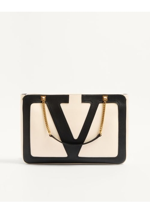 Valentino Garavani Valentino Garavani Viva Superstar Medium Nappa Leather Shopping Bag Woman BUTTER/BLACK UNI