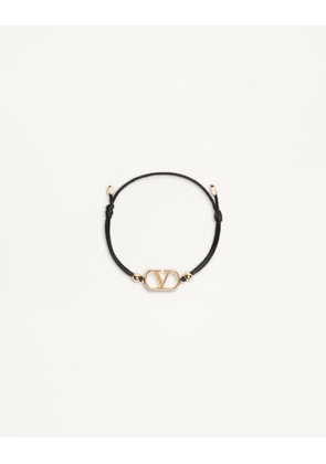 Valentino Garavani Valentino Garavani Vlogo Signature Cotton Bracelet Woman BLACK UNI