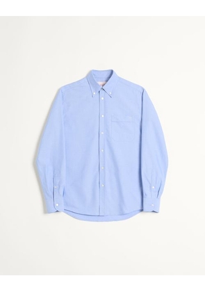 Valentino Vlogo Embroidered Cotton Shirt Man SKY BLUE 38