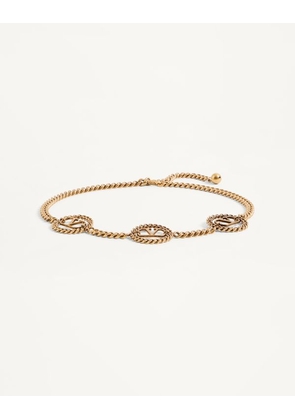 Valentino Garavani Vlogo Signature Chain Belt Woman GOLD L