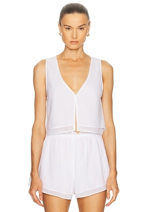 Negative Underwear Island Tank Top in White - White. Size S (also in ).