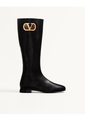 Valentino Garavani Vlogo Signature Kidskin Boot 20Mm Woman BLACK 35
