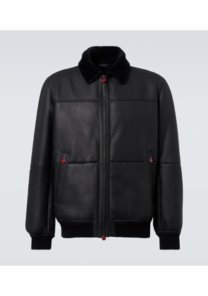 Kiton Shearling bomber jacket