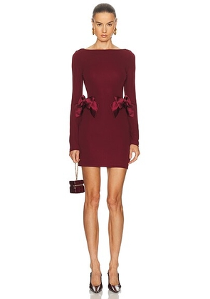 L'Academie by Marianna Dinara Mini Dress in Burgundy - Burgundy. Size XS (also in ).