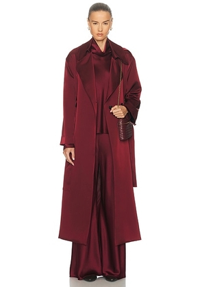 LESET Barb Trench Coat in Bordeaux - Red. Size M (also in ).