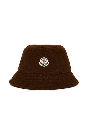 Moncler Reversible Teddy Bucket Hat in Brown - Brown. Size M (also in XL/1X).