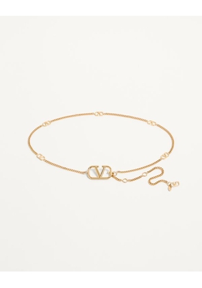 Valentino Garavani Vlogo Signature Chain Belt Woman GOLD L