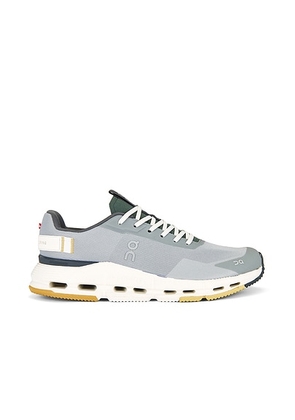 On Cloudnova Form 2 Sneaker in Glacier & Olive - Grey. Size 11.5 (also in 12).