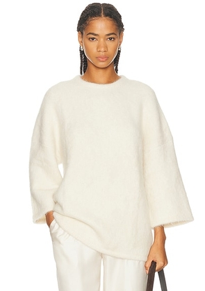 Loulou de Saison Mae Sweater in Ivory - Ivory. Size XS (also in ).