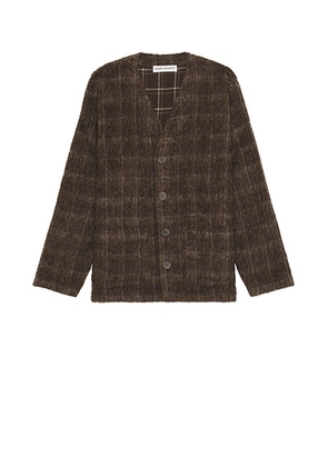 Our Legacy Cardigan in Dorf Check - Brown. Size 50 (also in ).