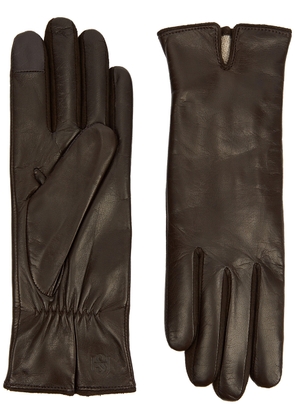 Handsome Stockholm Essentials Leather Gloves - Chocolate - L
