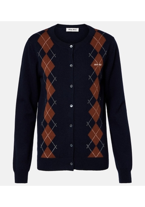 Miu Miu Argyle cashmere cardigan
