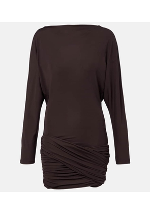Christopher Esber Luna draped openback jersey minidress