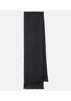 Ferragamo Gancini jacquard wool scarf