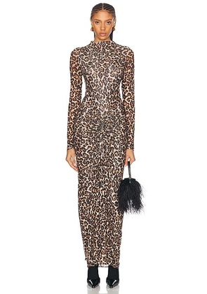 Ronny Kobo Scorpio Dress in Leopard - Brown. Size S (also in ).