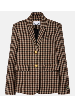 Ganni Checked blazer