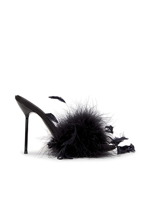 Paris Texas Lidia Feather 105 Mule in Black - Black. Size 39.5 (also in ).