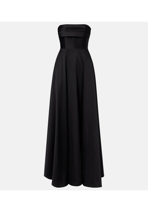 Roland Mouret Pleated taffeta corset gown
