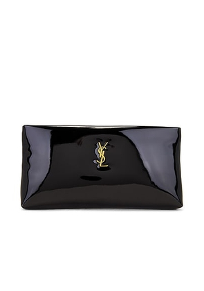 Saint Laurent Long Zipped Pouch in Noir - Black. Size all.