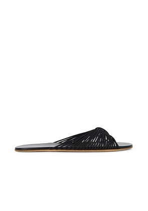 The Row Sara Thong Slide in Black - Black. Size 38.5 (also in 37, 39, 39.5).