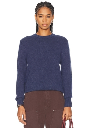 RENGGLI Embroidered Cashmere Crewneck Sweater in Lapis - Navy. Size XXS (also in ).