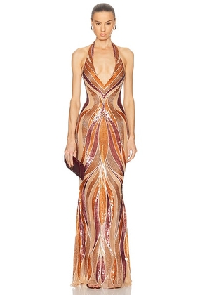 Retrofete Emryn Dress in Multi - Brown. Size S (also in ).