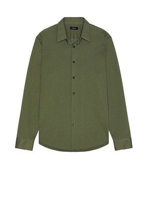 Theory Sylvain Structure Knit Shirt in Orchard - Green. Size S (also in ).