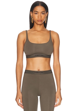 TOM FORD Modal Signature Bralette in Military - Green. Size XS (also in S).
