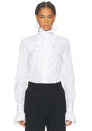 Ralph Lauren Collection Dolley Blouse in White - White. Size 2 (also in ).