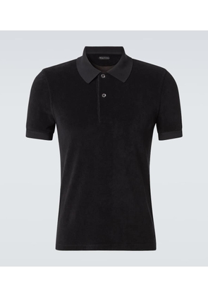 Tom Ford Cotton-blend terry polo shirt