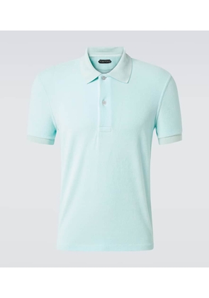 Tom Ford Cotton-blend terry polo shirt