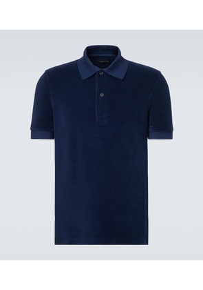 Tom Ford Cotton-blend terry polo shirt