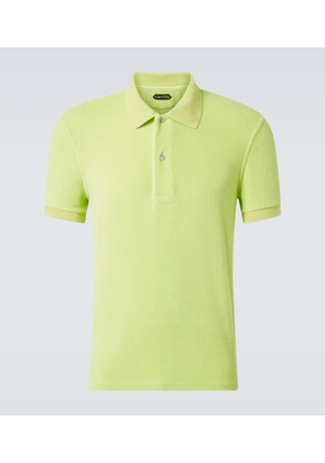 Tom Ford Cotton-blend terry polo shirt