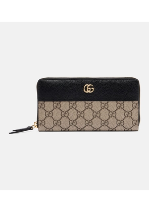 Gucci GG Marmont leather-trimmed wallet