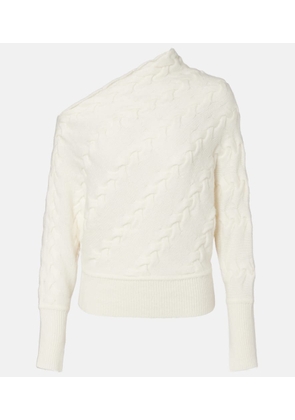 Xu Zhi Cable-knit one-shoulder sweater