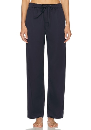 Tekla Pyjama Pant in Chelsea - Navy. Size M (also in S, XS).