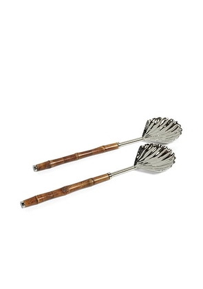 The Favorites The Colony Server Set in Bamboo And Nickel - Metallic Silver. Size all.