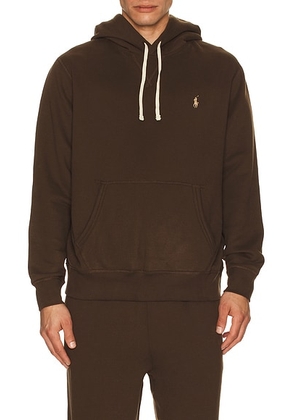 Polo Ralph Lauren Long Sleeve Rl Fleece Pullover Hoodie in Nutmeg Brown - Brown. Size M (also in ).